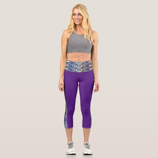 Pilates Leder Springs wird High Waisted Capris (Vorderseite)