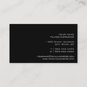 PILATES Lehrer-einfache u. schlichte Visitenkarte (Rückseite)