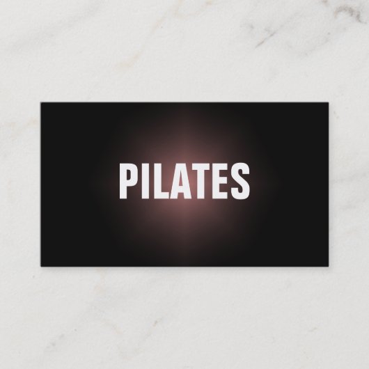 PILATES Lehrer-einfache u. schlichte Visitenkarte (Vorderseite)