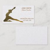 Pilates Lehrer Pilates Lehrer stilvoll Visitenkarte (Vorne/Hinten)