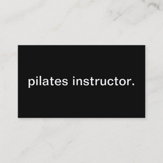 Pilates Lehrer Visitenkarte (Vorderseite)
