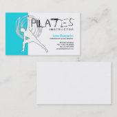 Pilates Lehrer-Visitenkarte-Blau Visitenkarte (Vorne/Hinten)
