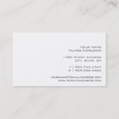 PILATES Lehrer-Visitenkarte Visitenkarte (Rückseite)