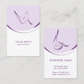 Pilates-Lehrerkarte mit zwei Pilates-Posen Visitenkarte (Vorne/Hinten)