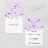 Pilates-Lehrerkarte mit zwei Pilates-Posen Visitenkarte (Vorne/Hinten)