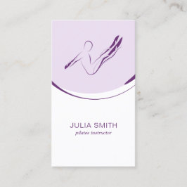 Pilates-Lehrerkarte mit zwei Pilates-Posen Visitenkarte