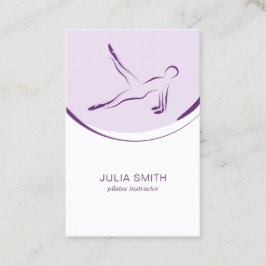 Pilates-Lehrerkarte mit zwei Pilates-Posen Visitenkarte