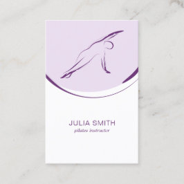 Pilates-Lehrerkarte mit zwei Pilates-Posen Visitenkarte