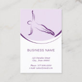 Pilates-Lehrerkarte mit zwei Pilates-Posen Visitenkarte (Rückseite)