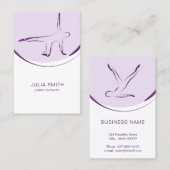 Pilates-Lehrerkarte mit zwei Pilates-Posen Visitenkarte (Vorne/Hinten)