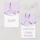 Pilates-Lehrerkarte mit zwei Pilates-Posen Visitenkarte (Vorne/Hinten)