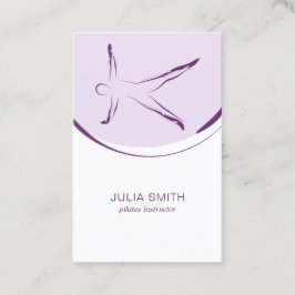 Pilates-Lehrerkarte mit zwei Pilates-Posen Visitenkarte