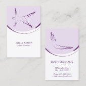 Pilates-Lehrerkarte mit zwei Pilates-Posen Visitenkarte (Vorne/Hinten)