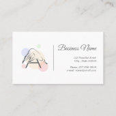 Pilates Letter A-Pose | Monogram Letter A Pilates Visitenkarte (Rückseite)