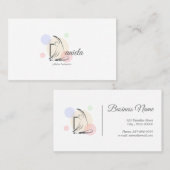 Pilates Letter D Pose | Monogram Letter D Pilates Visitenkarte (Vorne/Hinten)