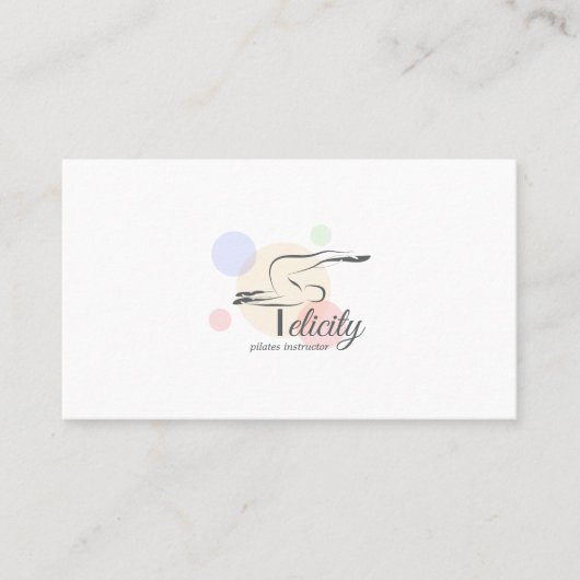 Pilates Letter F Pose | Monogram Letter F Pilates Visitenkarte (Vorderseite)