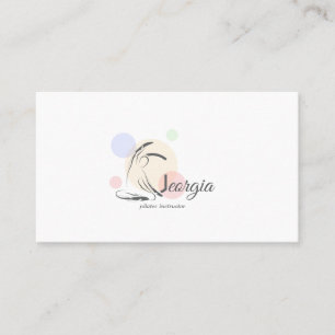 Pilates Letter G Pose   Monogram Letter G Pilates Visitenkarte