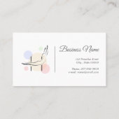 Pilates Letter H Pose | Monogram Letter H Pilates Visitenkarte (Rückseite)