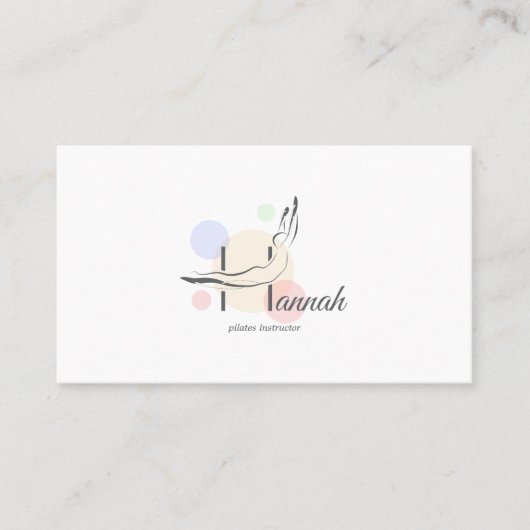 Pilates Letter H Pose | Monogram Letter H Pilates Visitenkarte (Vorderseite)