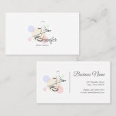 Pilates Letter J Pose | Monogram Letter J Pilates Visitenkarte (Vorne/Hinten)