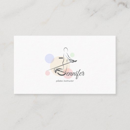 Pilates Letter J Pose | Monogram Letter J Pilates Visitenkarte (Vorderseite)