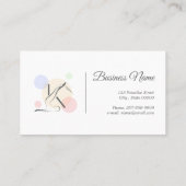 Pilates Letter K Pose | Monogram Letter K Pilates Visitenkarte (Rückseite)