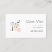 Pilates Letter M Pose | Monogram Letter M Pilates Visitenkarte (Rückseite)