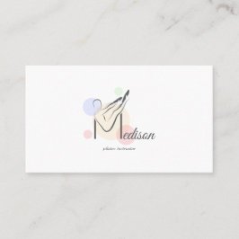 Pilates Letter M Pose | Monogram Letter M Pilates Visitenkarte
