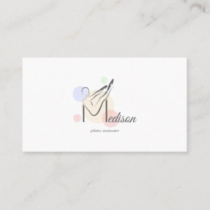 Pilates Letter M Pose Monogram Letter M Pilates Visitenkarte