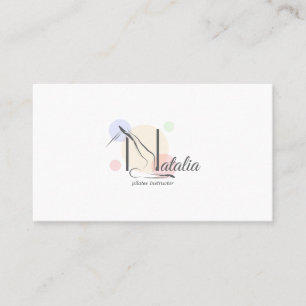 Pilates Letter N Pose Monogram Letter N Pilates Visitenkarte
