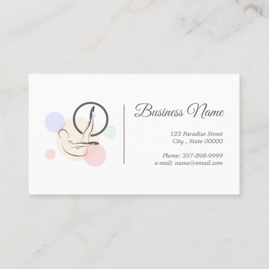 Pilates Letter O Pose | Monogram Letter O Pilates Visitenkarte (Rückseite)