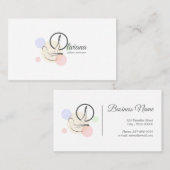 Pilates Letter O Pose | Monogram Letter O Pilates Visitenkarte (Vorne/Hinten)