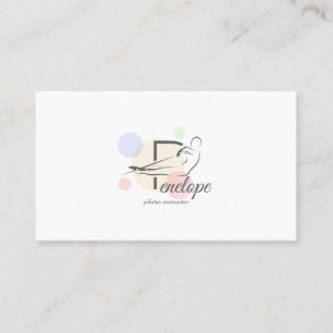 Pilates Letter P-Pose Monogram Letter P Pilates Visitenkarte