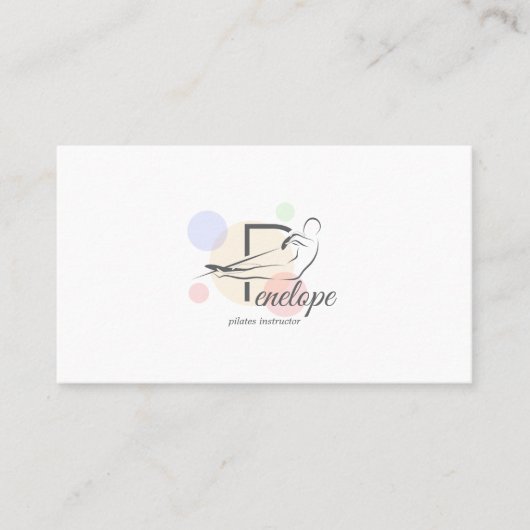 Pilates Letter P-Pose | Monogram Letter P Pilates Visitenkarte (Vorderseite)