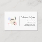 Pilates Letter R Pose | Monogram Letter R Pilates Visitenkarte (Rückseite)