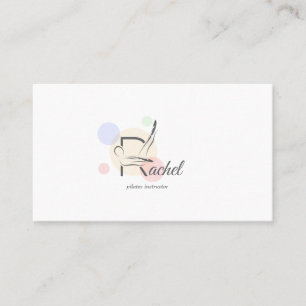 Pilates Letter R Pose Monogram Letter R Pilates Visitenkarte