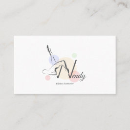 Pilates Letter W Pose | Monogram Letter W Pilates Visitenkarte