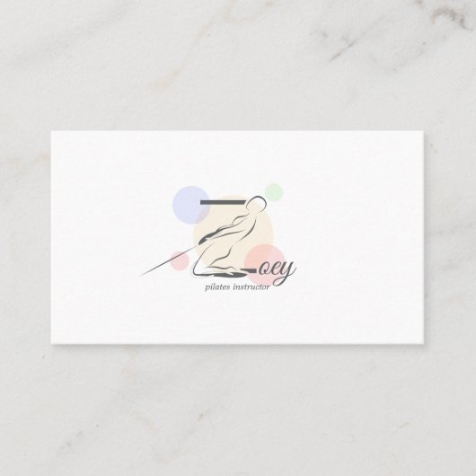 Pilates Letter Z Pose | Monogram Letter Z Pilates Visitenkarte (Vorderseite)