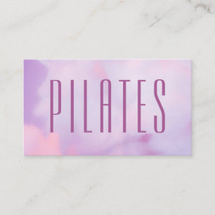 Pilates Lila Holographic Business Card Visitenkarte