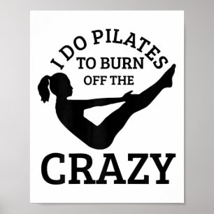 Pilates Lustiger Yoga Pilates Trainer Sport Poster