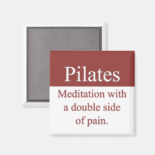 Pilates Magnet (Vorderseite/Rückseite)
