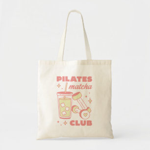 Pilates Matcha Eistee-Latte-Liebhaber-Club rosa Tragetasche