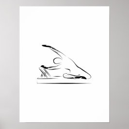 Pilates - Meerjungfrau auf dem Reformer-Plakat Poster