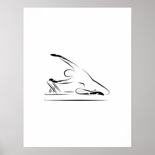 Pilates - Meerjungfrau auf dem Reformer-Plakat Poster (Vorne)