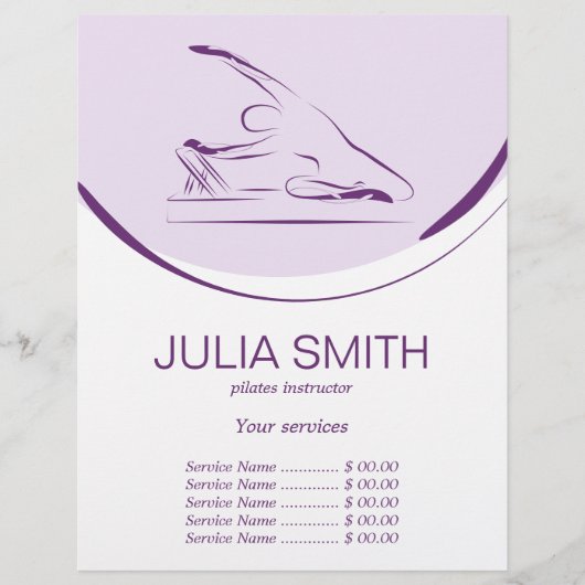 Pilates Meerjungfrau Pose auf dem Reformer | Farbe Flyer (Vorne)