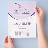 Pilates Meerjungfrau Pose auf dem Reformer | Farbe Flyer (Hand)