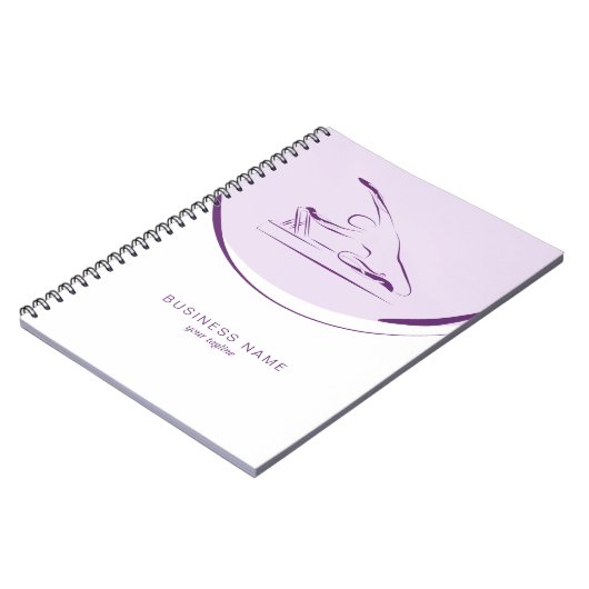 Pilates Meerjungfrau Pose auf dem Reformer | Farbe Notizblock (Linke Seite)