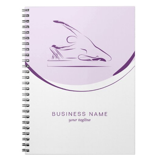 Pilates Meerjungfrau Pose auf dem Reformer | Farbe Notizblock (Vorderseite)