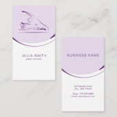 Pilates Meerjungfrau Pose auf dem Reformer | Farbe Visitenkarte (Vorne/Hinten)