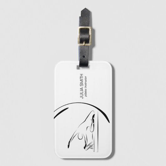 Pilates Meerjungfrau Pose auf dem Reformer Gepäckanhänger (Vorderseite Vertikal)